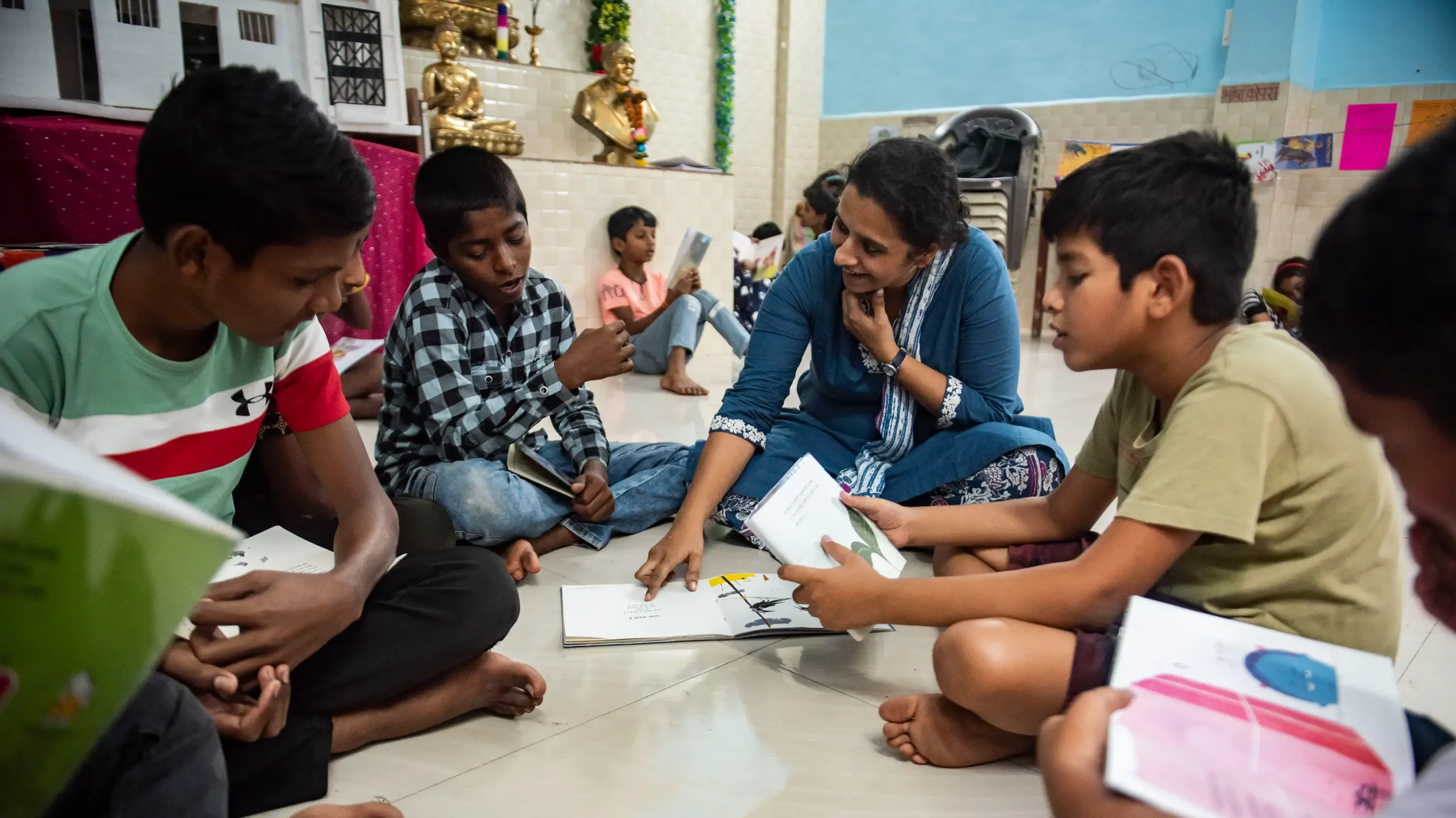 Book discussion during library time